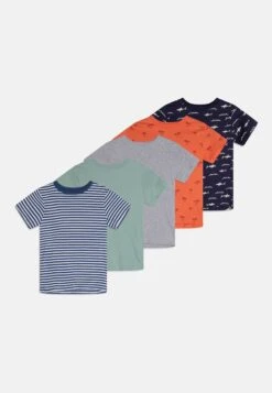 Friboo 5 Pack Unisex - Camiseta Estampada - Multi-Coloured/Blue/White