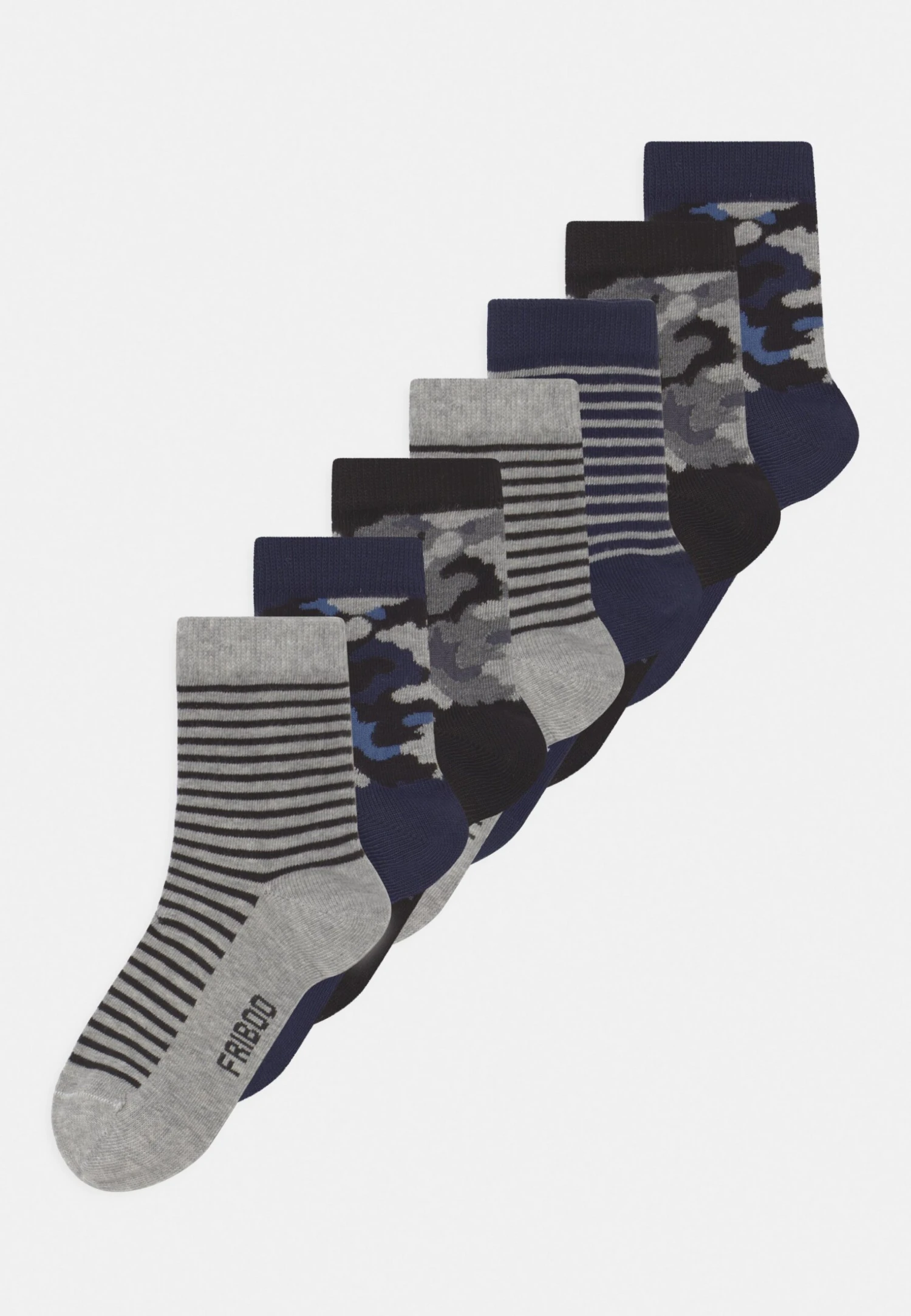 Friboo 7 Pack - Calcetines - Grey/Black 3 Friboo 7 Pack - Calcetines - Grey/Black