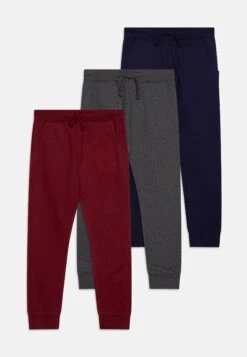Friboo Unisex 3 Pack - Pantalones Deportivos - Blue/Grey/Dark Red