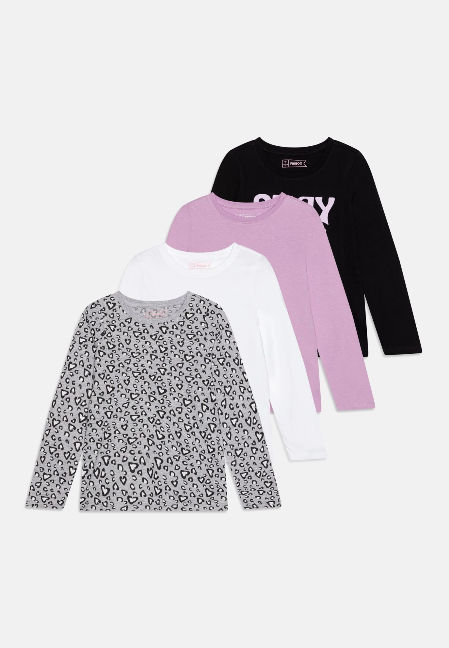 Friboo 4 Pack - Camiseta De Manga Larga - Multi-Coloured/Purple/Black 3 Friboo 4 Pack - Camiseta De Manga Larga - Multi-Coloured/Purple/Black